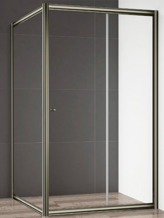 Душевая дверь в нишу Cezares Giubileo-BF-1 прозрачное стекло, бронза 