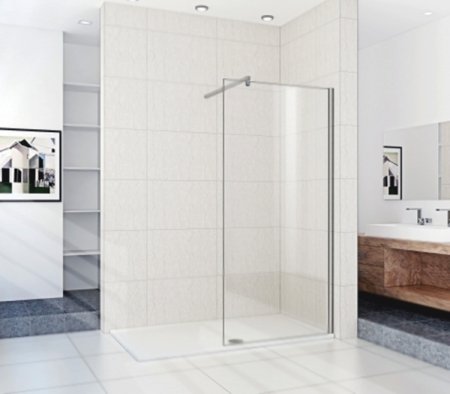 Душевая перегородка WeltWasser WW400 G-1 80 10000002937 профиль Хром стекло прозрачное 
