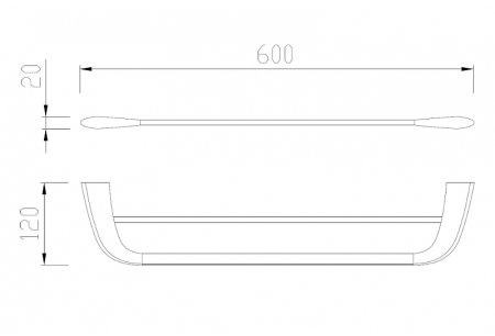 Полотенцедержатель Abber Nord AA1553B двойной Черный матовый 