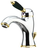 Смеситель для раковины Fiore IMPERIAL BLACK 89CO5221, хром/золото