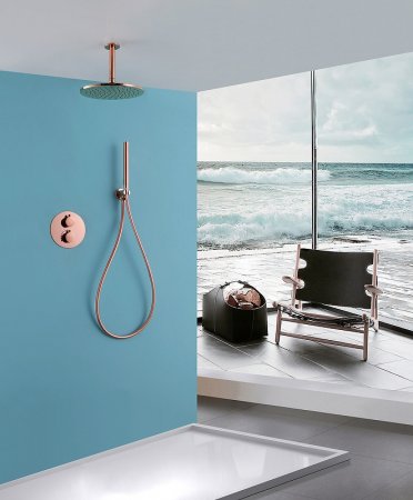 Душевая система Abber Wasser Kreis AF8121RG Розовое золото 