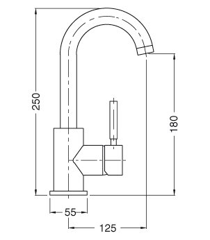Смеситель Cezares Olimp LSM2 03/24 L для раковины 