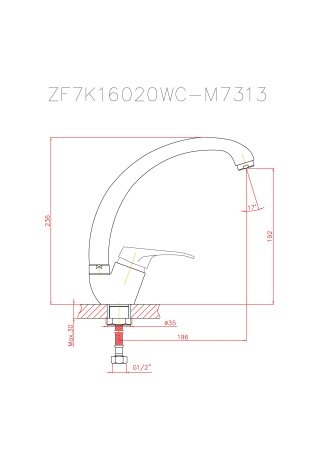 Смеситель для кухни гайк HAIBA CRON CN4113-8 