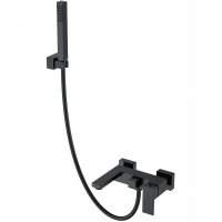 Смеситель для ванны Boheme Qubic 473-B Черный матовый