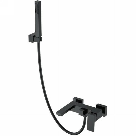 Смеситель для ванны Boheme Qubic 473-B Черный матовый 