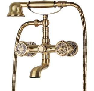 Смеситель для ванны и душа Bronze de Luxe Royal 10119 Бронза 