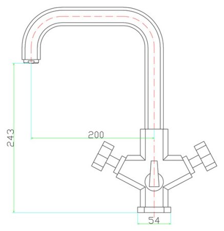 Смеситель для кухонной мойки Zorg Inox Duxe 