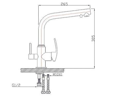 Смеситель для кухонной мойки Zorg Clean Water ZR 313 YF 
