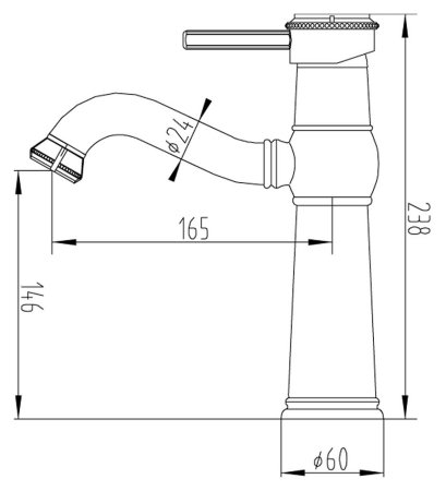 Смеситель Zorg Antic A 311U-SL для раковины 