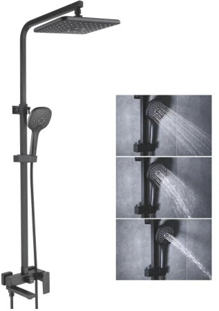 Душевая система Rose R2836H, черный 