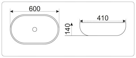 Раковина CeramaLux 9026A накладная 