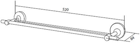 Полотенцедержатель AM.PM Bliss A55335400 двойной Хром 
