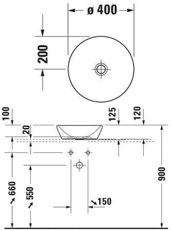 Раковина-чаша Duravit D-Neo 40 2371400070 Белая 