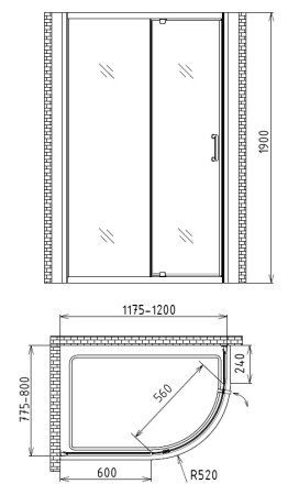 Душевой уголок Gemy Sunny Bay S28182 