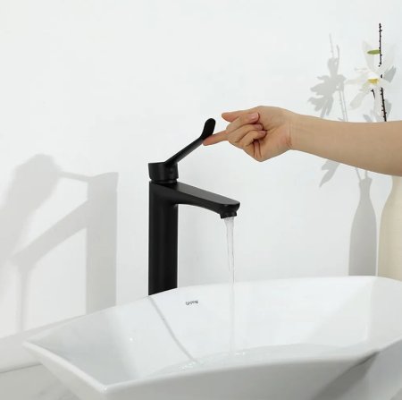 Смеситель для раковины Gappo G21-6 G1021-26 Черный матовый 