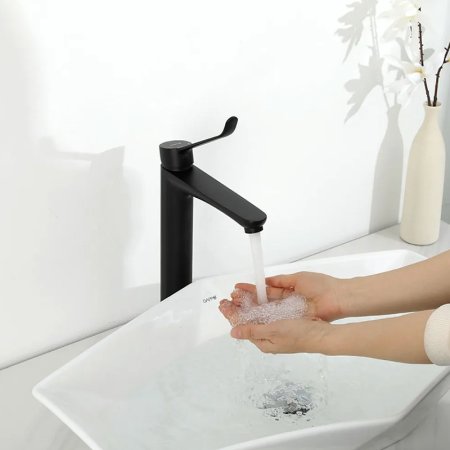 Смеситель для раковины Gappo G21-6 G1021-26 Черный матовый 