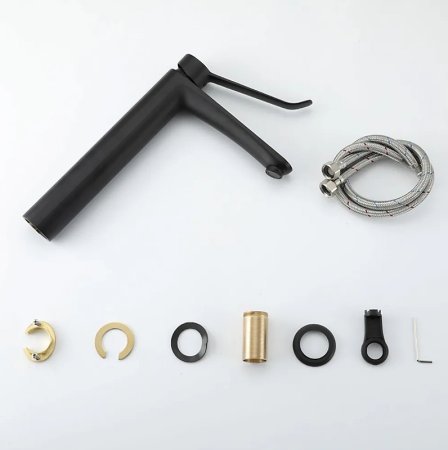 Смеситель для раковины Gappo G21-6 G1021-26 Черный матовый 