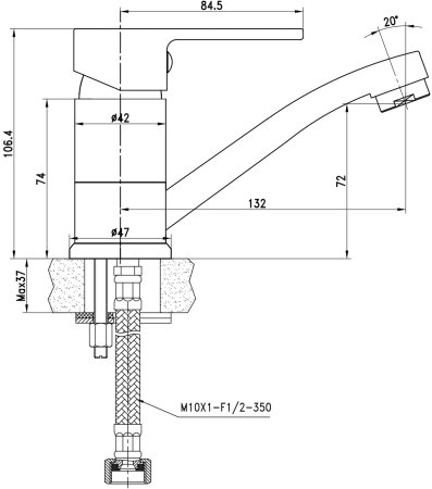 Смеситель для раковины Lemark Plus Grace (LM1507C) 