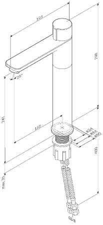 Смеситель для раковины AM.PM X-Joy F85A92522 Черный матовый 