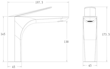 Смеситель для раковины Bronze de Luxe Icon 2040CB Черный матовый 