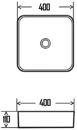 Раковина-чаша AQUAme 40 AQM5008 Белая глянцевая 