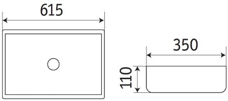 Раковина-чаша CeramaLux 60 9396MW Белая матовая 