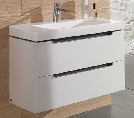 Тумба с раковиной Villeroy & Boch Subway 2.0 80 белая 