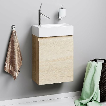 Тумба под раковину Aqwella Леон 40 Ln-MP.01.04/DS подвесная Дуб сонома 
