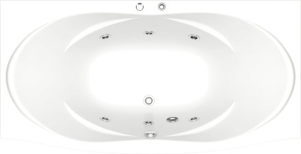 Акриловая ванна Bas Фиеста 194x100 см с гидромассажем 