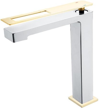 Смеситель для раковины Boheme Q 142-CRG Хром Золото 