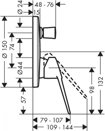 Смеситель для душа Hansgrohe Novus Loop 71345000 Хром 