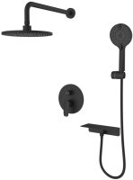 Душевая система скрытого монтажа с тропическим душем и ручным душем Milardo Rora (RORBL02M67)