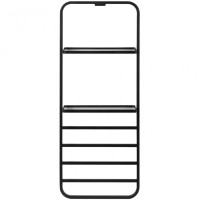 Электрический полотенцесушитель Black&White Universe N-337В 40х101 337BN с полкой Черный матовый