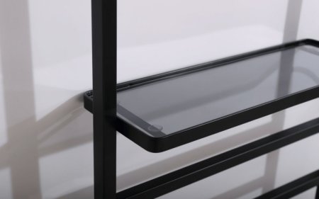 Электрический полотенцесушитель Black&White Universe N-337В 40х101 337BN с полкой Черный матовый 