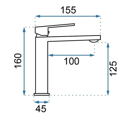 Смеситель для раковины без донного клапана Rea Luppo REA-B5668 
