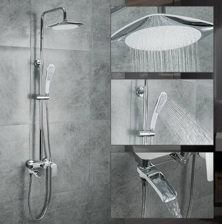 Душевая система Gappo G48 G2448-8 Белая Хром 