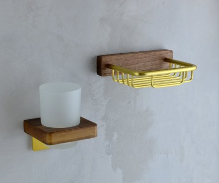 Мыльница Bronze de Luxe Forest 10703G Орех Золото матовое 