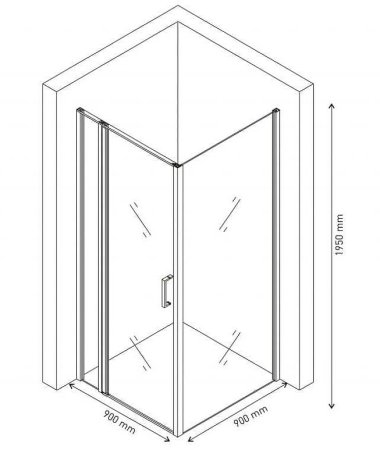 Душевой уголок Berges Urban 90х90 061011 профиль Хром стекло прозрачное 