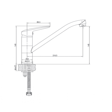 Смеситель для кухни Landberg LB-91265-2 Хром 