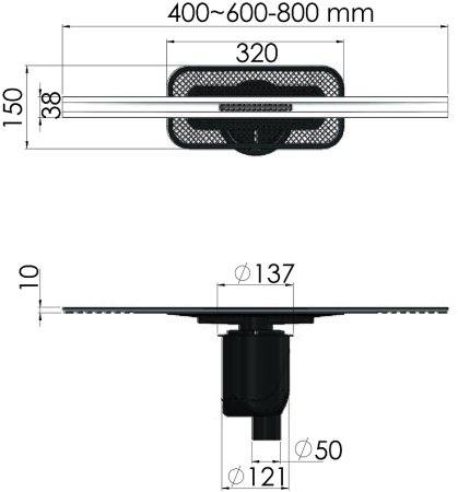 Душевой лоток Berges Simpel 1000 090013 с решеткой Хром матовый 