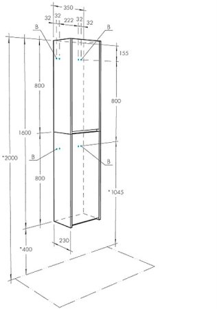 Подвесной шкаф Aquaton Сканди 35 1A255003SD010 Белый 