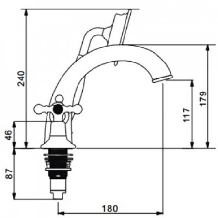 Смеситель для ванны на 4 отверстия Gappo G1189-4 бронза 