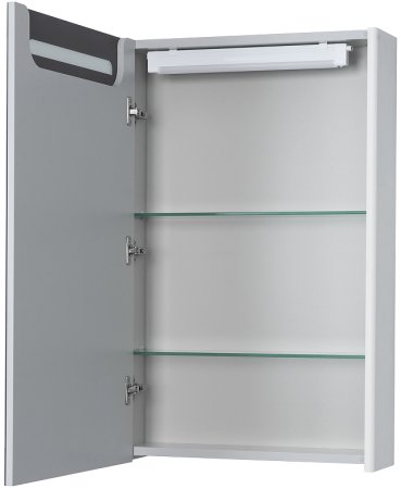 Зеркальный шкаф Aquaton Сильва 50 L 1A215502SIW7L с подсветкой Дуб полярный 