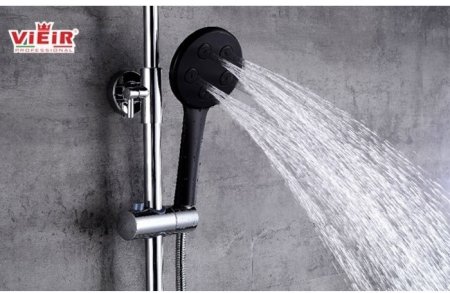 Душевая система ViEiR V263562-C Черный/Хром 