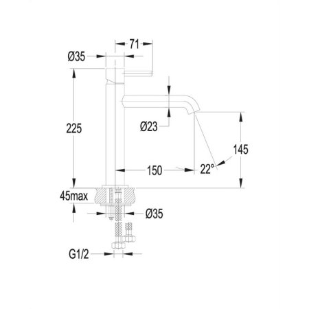 Смеситель Omnires Y Y1212CCR для раковины 