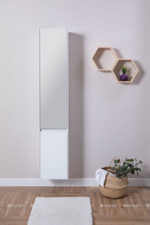 Шкаф-пенал для ванной Aquanet Гласс 35 белый 