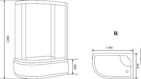 Душевая кабина Timo Standart T-1110 R 