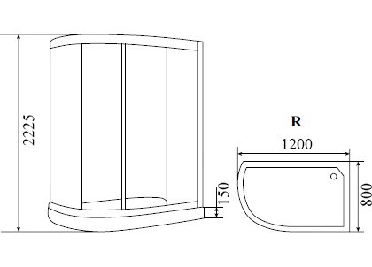 Душевая кабина Timo Ilma 902 R 