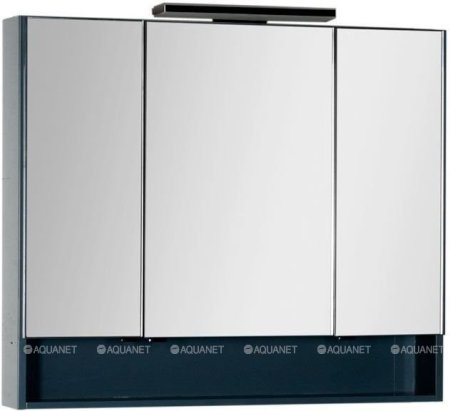 Зеркало-шкаф Aquanet Виго 100 сине-серый 