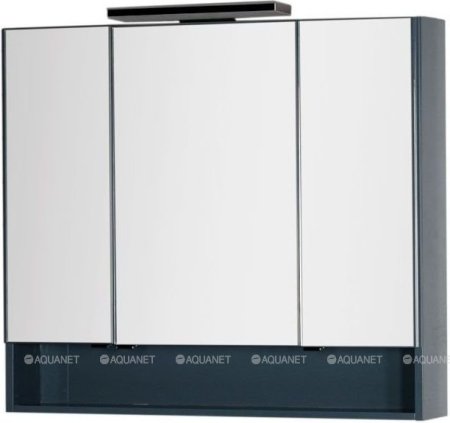 Зеркало-шкаф Aquanet Виго 100 сине-серый 